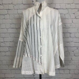 M Square Neetu Malik White Patchwork Shirt Size 1 8-10